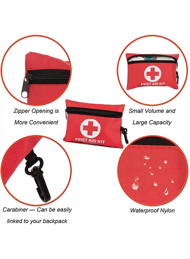 GROIC 101 Pieces Small First Aid Kit Includes Emergency Foil Blanket CPR Respirator Scissors for Travel, Home, Office, Vehicle, Camping, Workplace and Outdoor  - Image 5