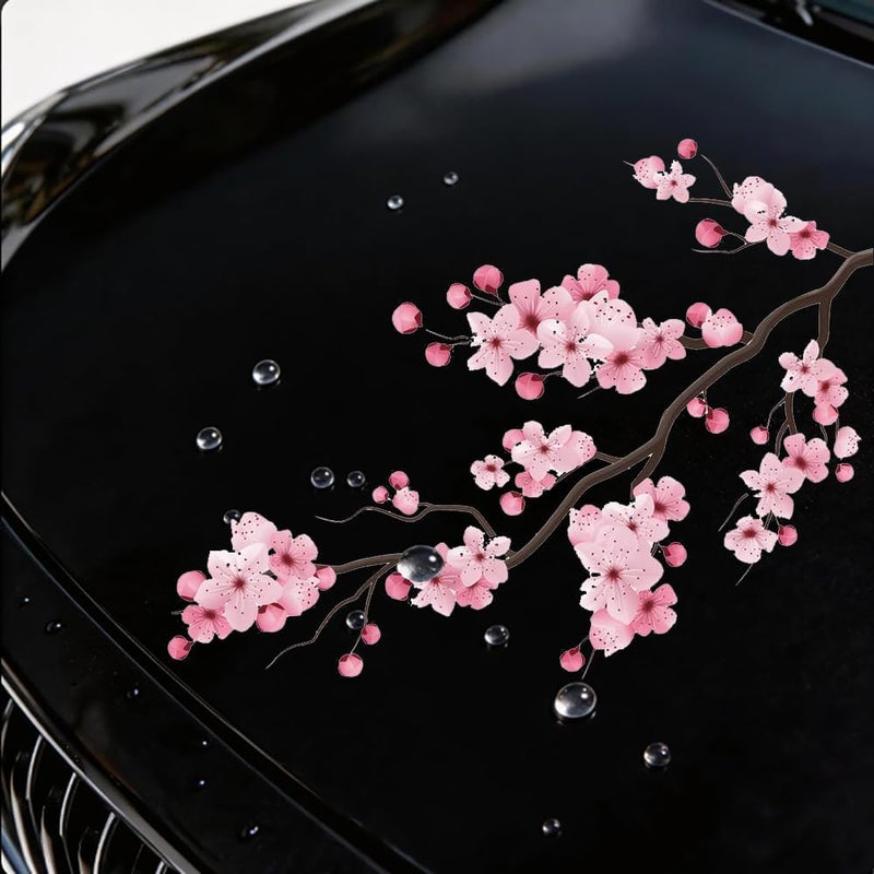 ARS 5.1" Japanese Cherry Blossom Graphic Stickers Laptop Decals for Windows Door Car Bumper DIY Decoration (E) - Image 2
