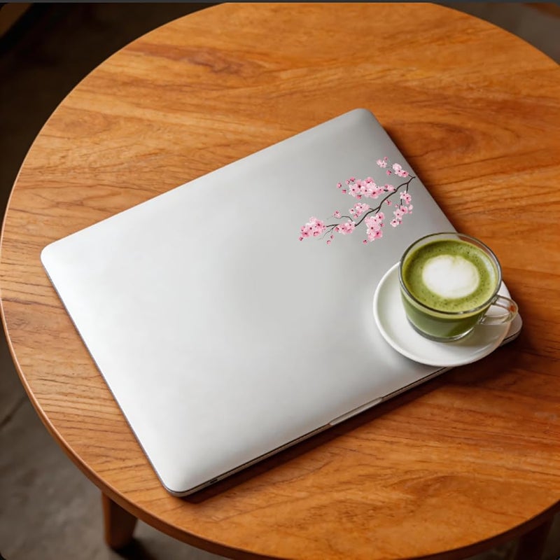 ARS 5.1" Japanese Cherry Blossom Graphic Stickers Laptop Decals for Windows Door Car Bumper DIY Decoration (E) - Image 4