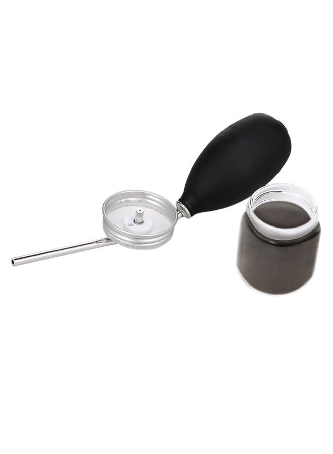 NIBEMINENT Empty Hair Building Applicator Spray Bottle Silver/Black/Clear - Image 2