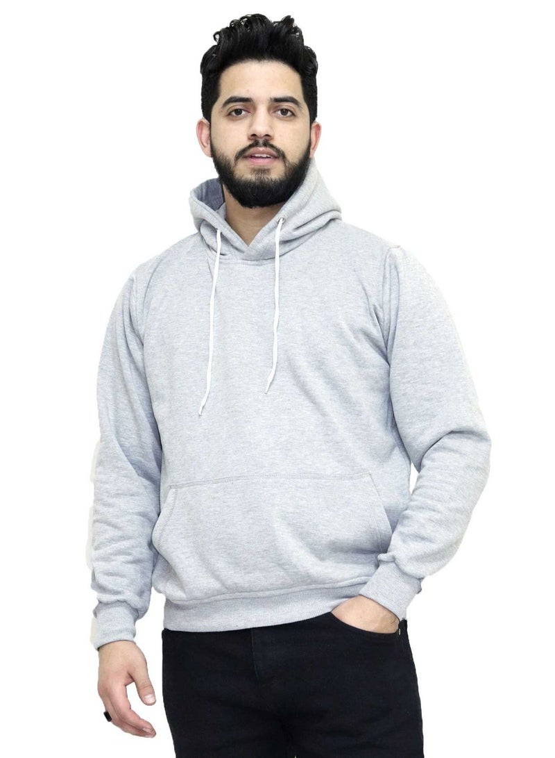 OneHand Hoodie Melton Cotton - Grey - Image 1