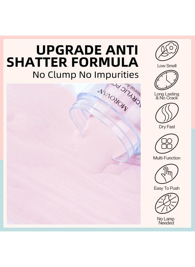 morovan Acrylic Powder Set 4 Colors Acrylic Nail Powder Professional Polymer Colored Acrylic Nail Powder For Acrylic Nail Extension Carving - Image 4