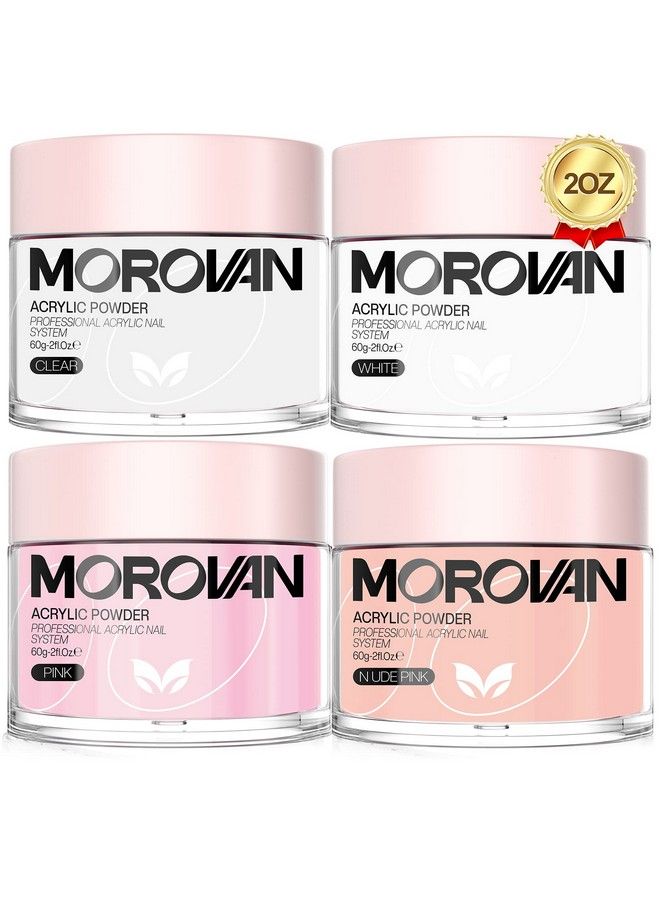morovan Acrylic Powder Set 4 Colors Acrylic Nail Powder Professional Polymer Colored Acrylic Nail Powder For Acrylic Nail Extension Carving - Image 2