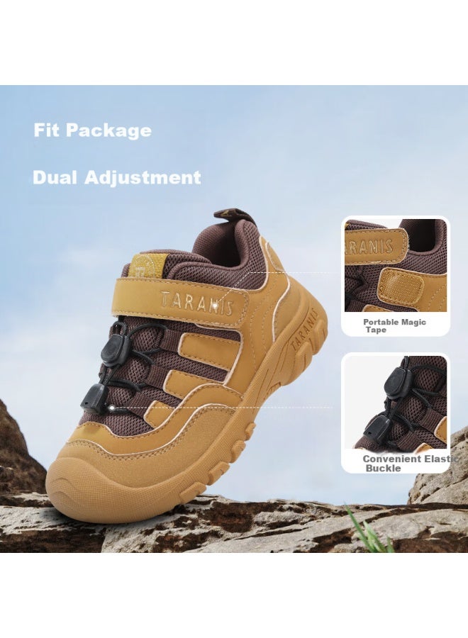 Taranis Spring Children's Sports Shoes, Boys' Closed-toe Anti-collision Balance Bike Shoes, For Ages 2-6, Outdoor Running Shoes, Ginger Yellow, Size 27 - Image 2