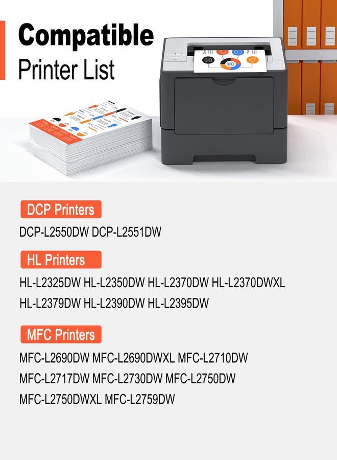 v4ink Compatible TN-760 Toner Cartridge Replacement for Brother TN760 TN730 TN770 Ink for MFC-L2690DW MFC-L2710DW MFC-L2717DW MFC-L2750DW XL HL-L2325DW HL-L2350DW HL-L2395DW DCP-L2550DW, 2 Packs - Image 2