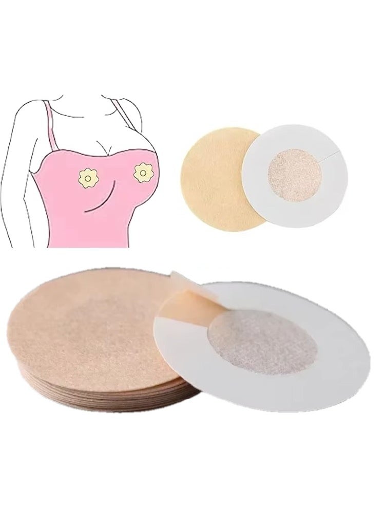 10pcs Disposable Breast Covers, Seamless Breathable Self-Adhesive Invisible Bra, Nipple Cover Pad. (Round) - Image 1