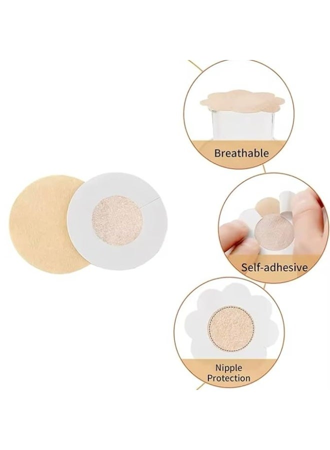 10pcs Disposable Breast Covers, Seamless Breathable Self-Adhesive Invisible Bra, Nipple Cover Pad. (Round) - Image 3