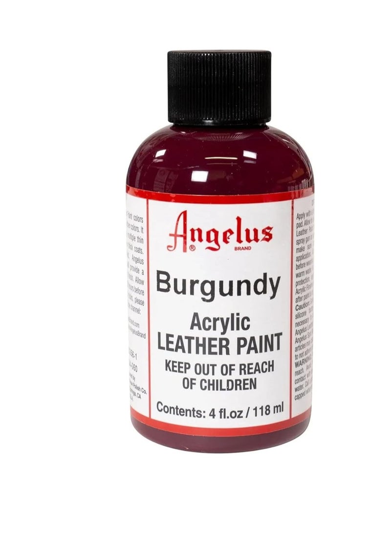 Angelus Leather Paint 4oz Burgundy