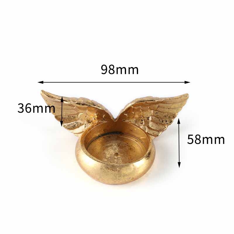 QIAOIDEA Angel Wings Tealight Candle Holder, 2 Pack Prayer Candle Holder for Christening Favor, Baptism Favor, Communion, Religious Favor Votive Holder Memorial Gifts - Image 3
