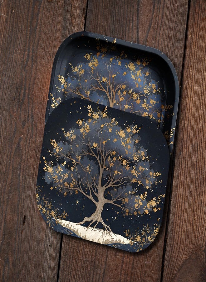 PYSEA Small Metal Tray with Magnetic Lid, Cute Decorative Tray, Ideal Storage for Home or Travel, 7 x 5.5 Inches (Black Brown) - Image 5