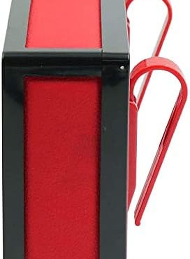 حامل علبة المناديل الجلدية الحمراء الوهمية لحالة المناديل الداخلية للسيارة - Image 4