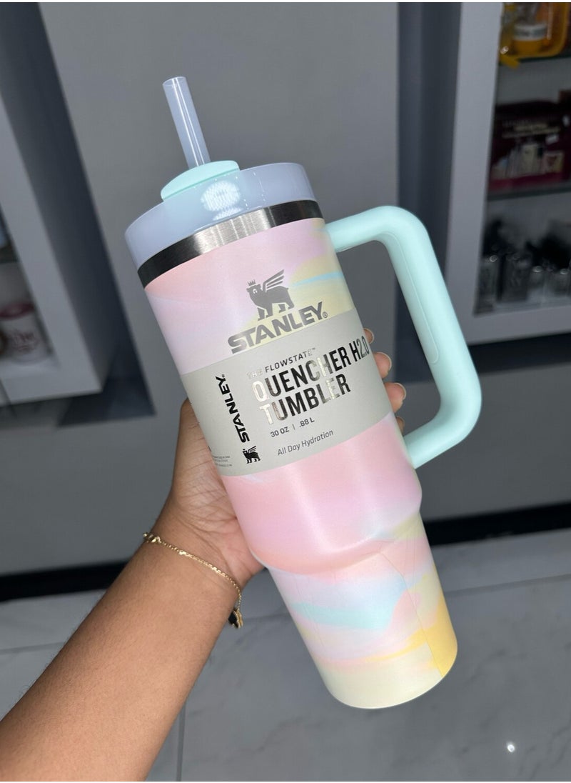Stanley - 30oz Stanley Quencher Stainless Steel Vacuum Insulated Tumbler with Lid and Straw for Water, Iced Tea or Coffee, Smoothie and More. - Image 1