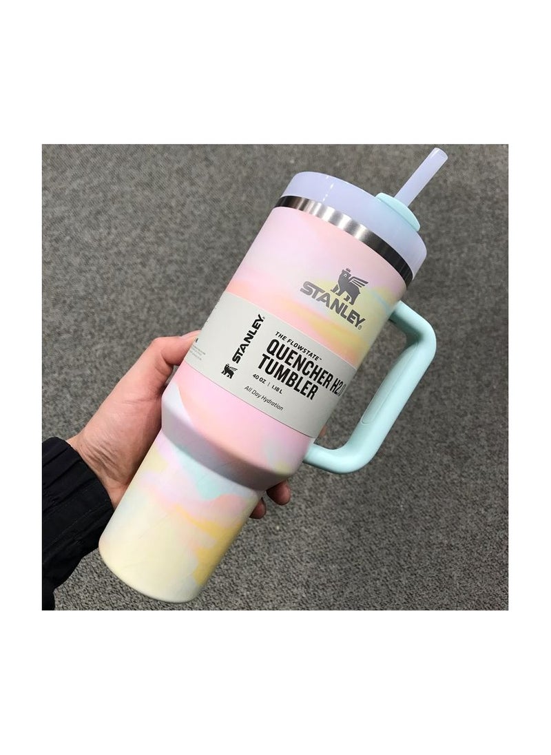 Stanley - 30oz Stanley Quencher Stainless Steel Vacuum Insulated Tumbler with Lid and Straw for Water, Iced Tea or Coffee, Smoothie and More. - Image 1