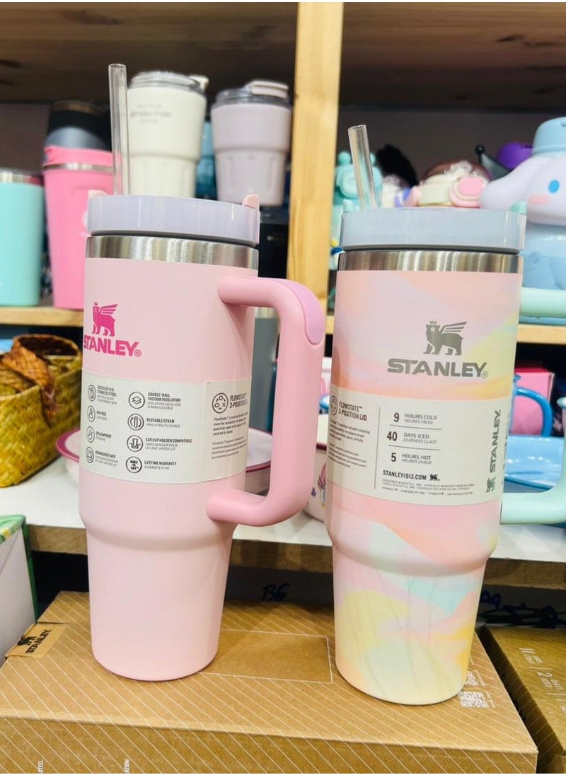 Stanley - 30oz Stanley Quencher Stainless Steel Vacuum Insulated Tumbler with Lid and Straw for Water, Iced Tea or Coffee, Smoothie and More. - Image 1