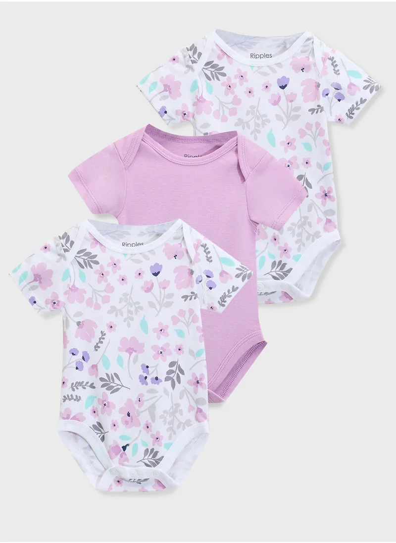 Ripples Girls 3-Pack Combo Bodysuit