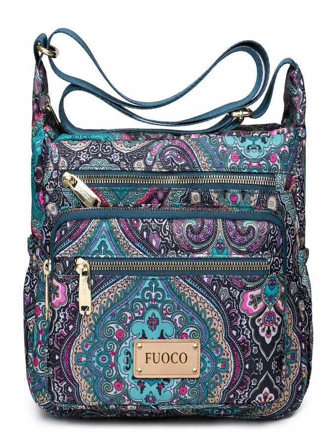 FUOCO Women’s Crossbody Sling Bag for Everyday Use | Nylon Shoulder Tote for Work, College & Shopping Bag with Zipper Pockets | Women's Side Bag, Lightweight Adjustable Strap, Water Resistant Handbag - Image 1