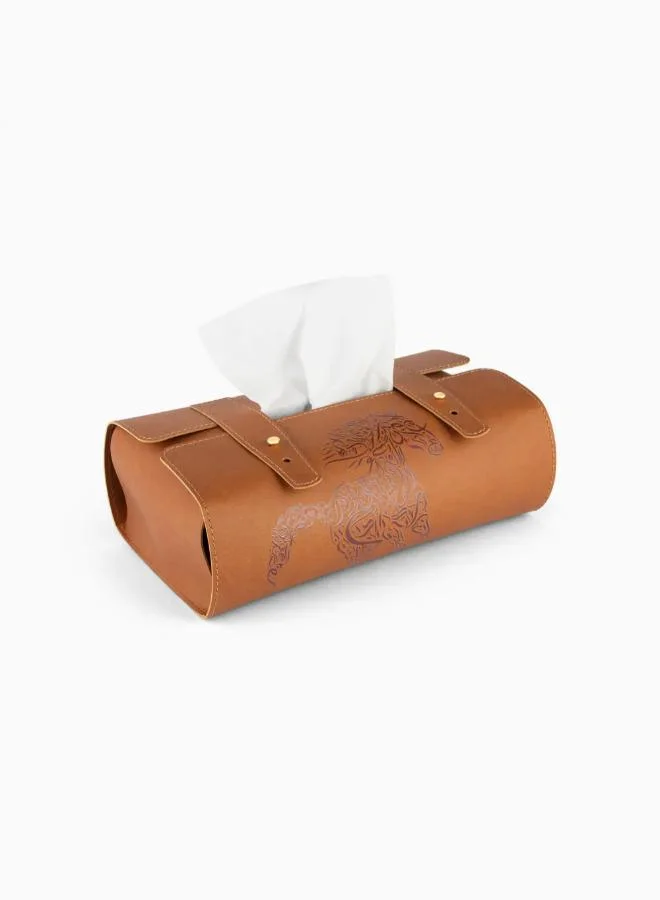 Silsal Sahara Leather Tissue Box