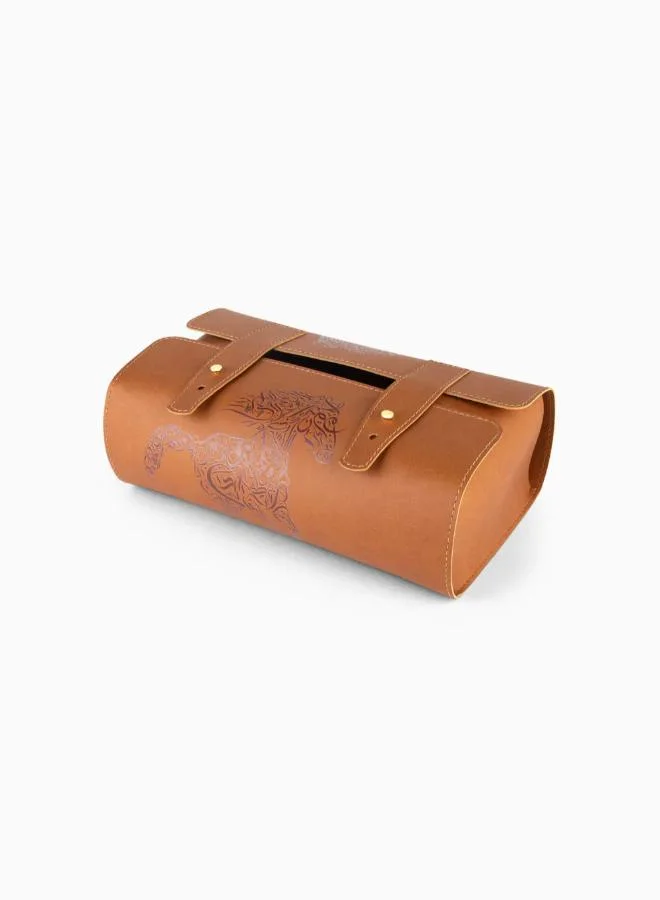 Silsal Sahara Leather Tissue Box
