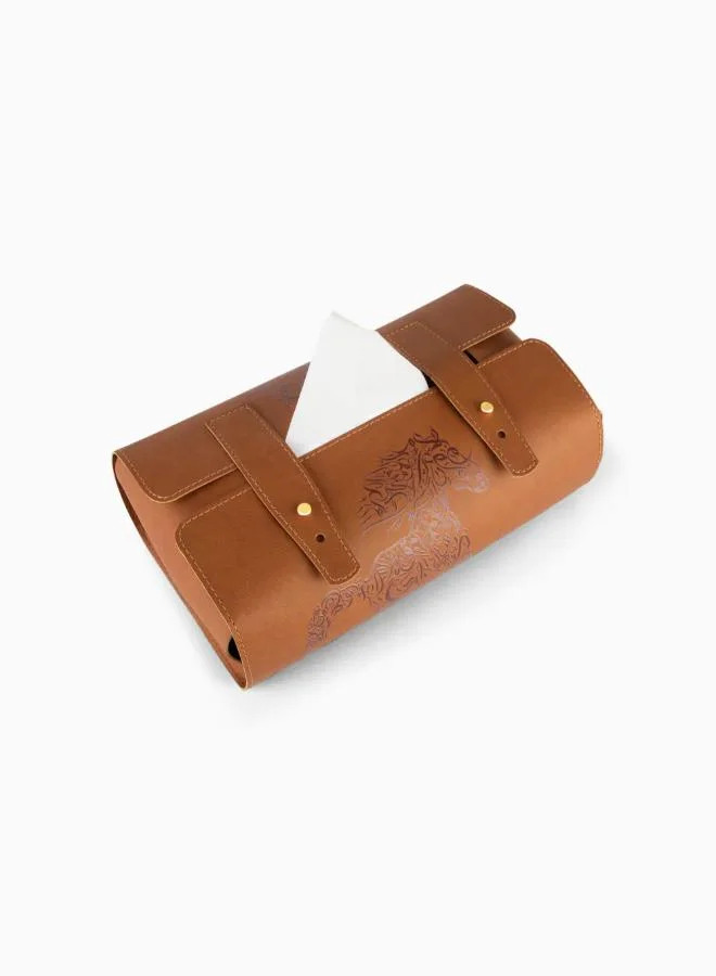 Silsal Sahara Leather Tissue Box