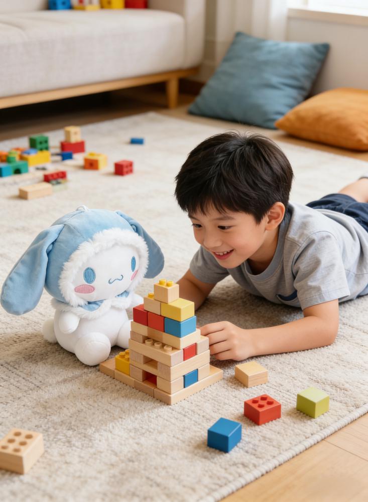 سانريو دمية سينامورول محشوة، صديقة للبشرة، لا تتساقط، لعبة مريحة للأطفال، ناعمة ولطيفة لتزيين غرفة النوم - Image 3