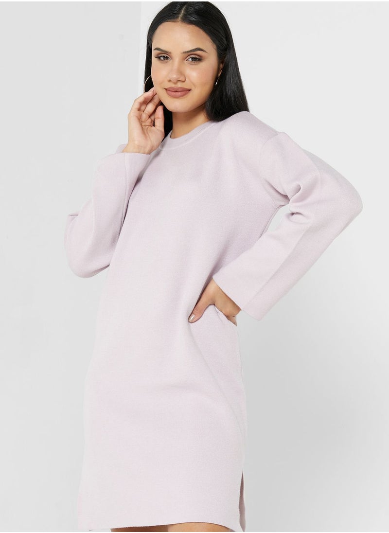 VERO MODA - Crew Neck Knitted Dress - Image 1