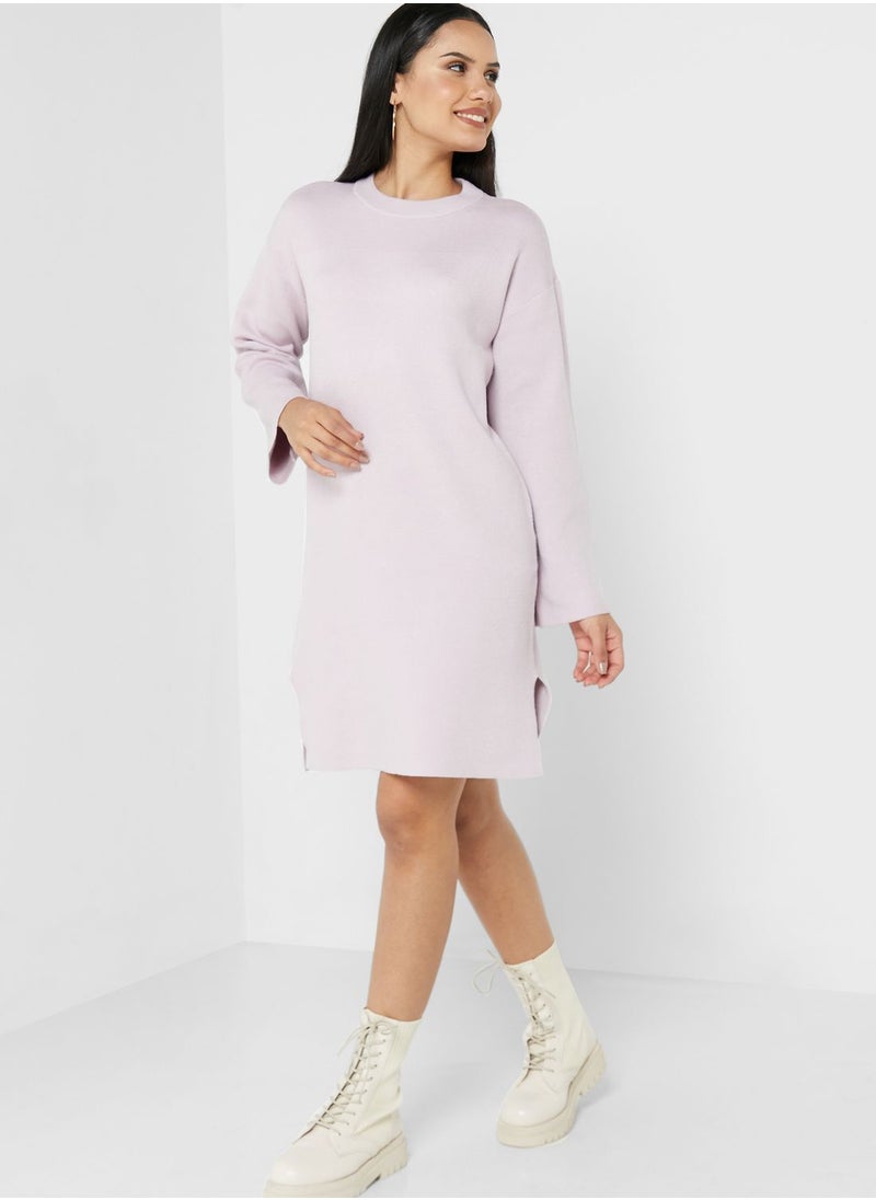 VERO MODA - Crew Neck Knitted Dress - Image 1