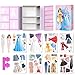 Daniel Axel Magnetic Dress Up Paper Doll Pretend Play Game ToysDollhouse Magnet People Clothes Puzzles Development for 3 Year Old Girls ToddlerPreschool Learning Created Imagine Birthday Gift C Set - Image 2