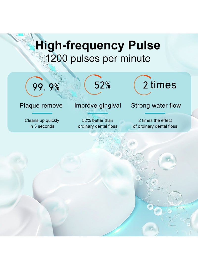 Filly Water Flosser For Teeth Cordless 300Ml Portable Oral Irrigator Flosser 5 Cleaning Modes And 5 Jet Tips, Ipx7 Waterproof - Pink - Image 5