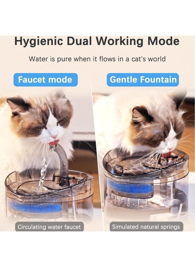Generic 💧 Transparent Cat Water Fountain – Smart Automatic Drinking Dispenser with Ultra-Quiet Pump - Image 3