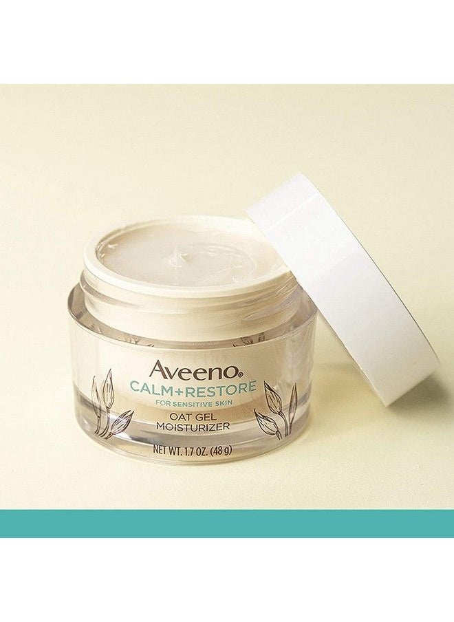 Aveeno - Calm + Restore Oat Gel Facial Moisturizer For Sensitive Skin Lightweight Gel Cream Face Moisturizer With Prebiotic Oat And Feverfew Hypoallergenic Fragrance And Parabenfree (2 Pack) - Image 1