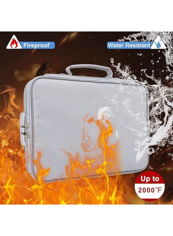 Upgraded Fireproof Document Box with Combination Lock Heat Resistant Safe for Laptop Files - Image 5