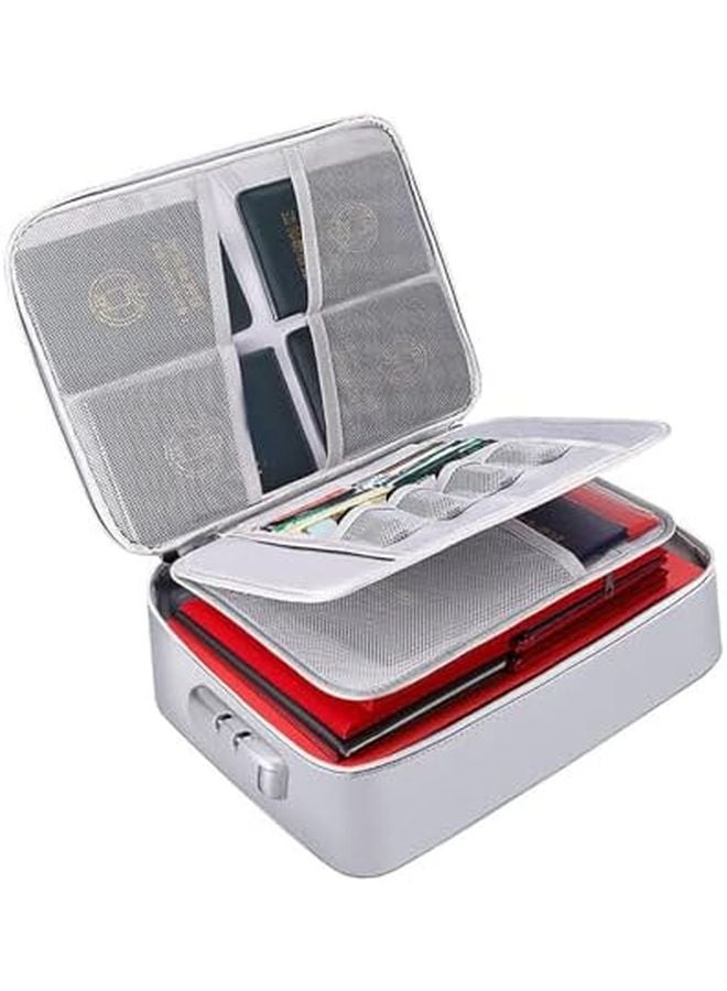 Upgraded Fireproof Document Box with Combination Lock Heat Resistant Safe for Laptop Files - Image 4