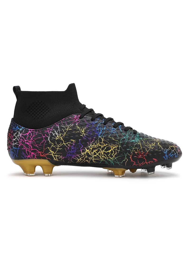 SKY WING Men and Women Soccer Shoes Adults FG Sole Soccer Cleats Elastic High-collar Knit Design Lightweight Training Football Shoes  - Image 2