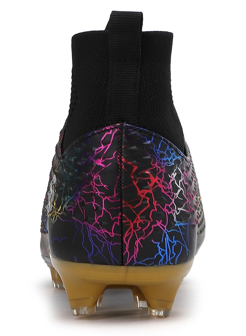 SKY WING Men and Women Soccer Shoes Adults FG Sole Soccer Cleats Elastic High-collar Knit Design Lightweight Training Football Shoes  - Image 4