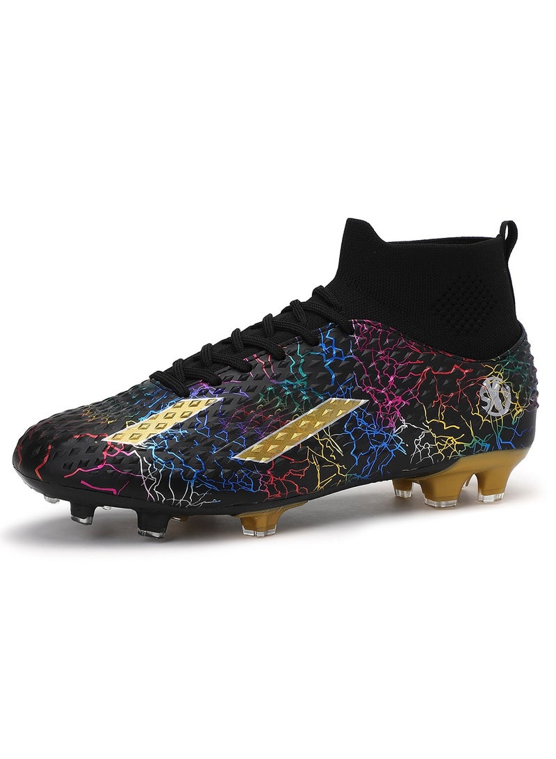 SKY WING Men and Women Soccer Shoes Adults FG Sole Soccer Cleats Elastic High-collar Knit Design Lightweight Training Football Shoes  - Image 1