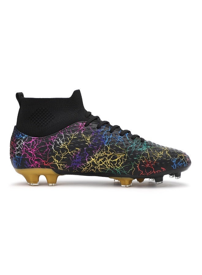 SKY WING Men and Women Soccer Shoes Adults FG Sole Soccer Cleats Elastic High-collar Knit Design Lightweight Training Football Shoes - Image 4