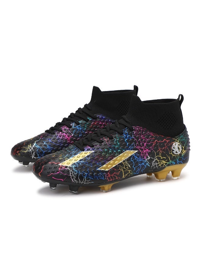 SKY WING Men and Women Soccer Shoes Adults FG Sole Soccer Cleats Elastic High-collar Knit Design Lightweight Training Football Shoes - Image 1