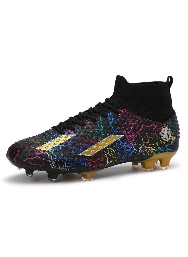 SKY WING Men and Women Soccer Shoes Adults FG Sole Soccer Cleats Elastic High-collar Knit Design Lightweight Training Football Shoes - Image 2
