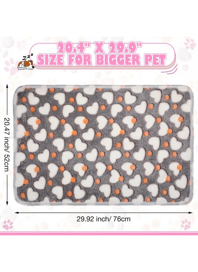 Chumia 18 Pcs Fleece Pet Blanket Soft Warm Sleep Mat Fluffy Cute Puppy Supplies Paw Bone Star Elephant Dot Heart Print Design Bed Blankets For Dog Cat Kitten Animals (30 X 20 Inch)  - Image 2