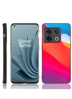 TPU Protection and Hybrid Rigid Clear Back Cover Case Abstract Wave for OnePlus 10 Pro