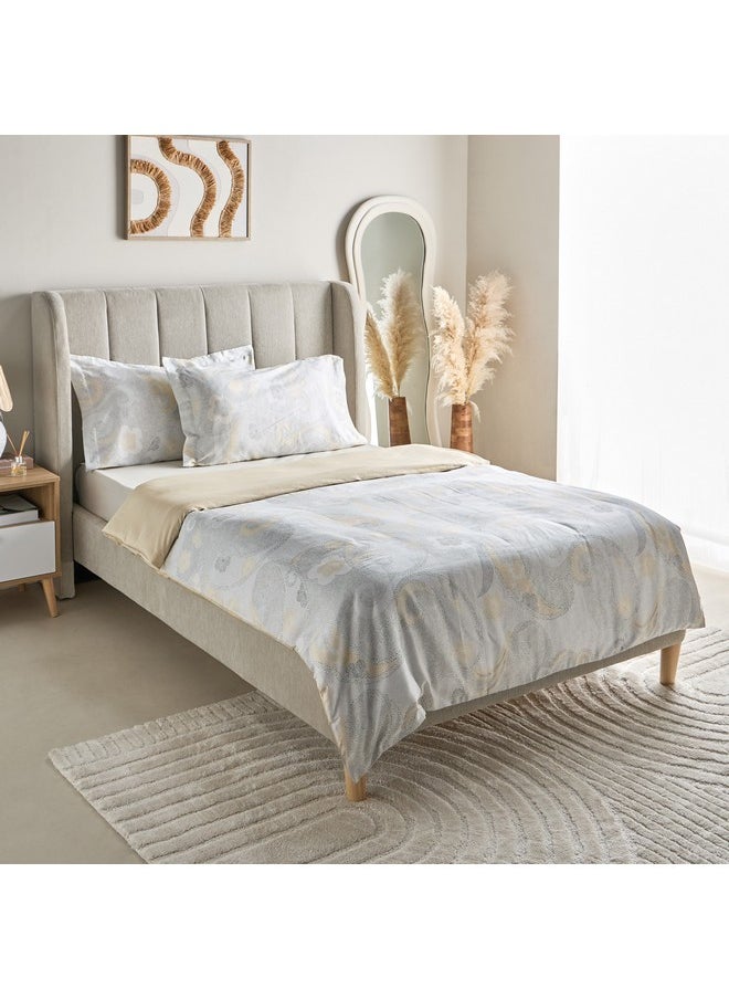 Home Box Houston Daisley 3-Piece Printed Cotton Twin Duvet and Quilt Cover Set 220 x 150 cm  - Image 2