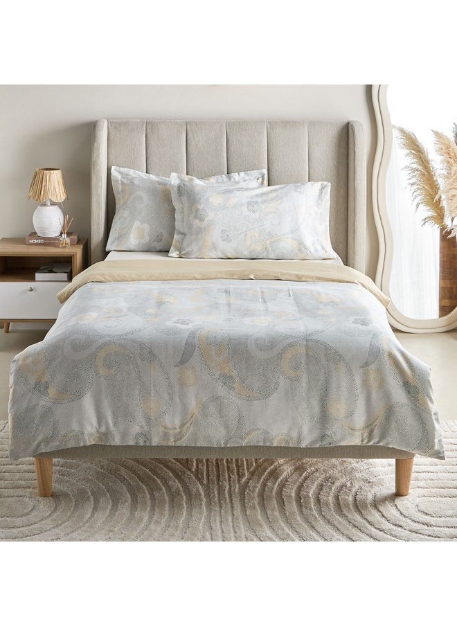 Home Box Houston Daisley 3-Piece Printed Cotton Twin Duvet and Quilt Cover Set 220 x 150 cm  - Image 1