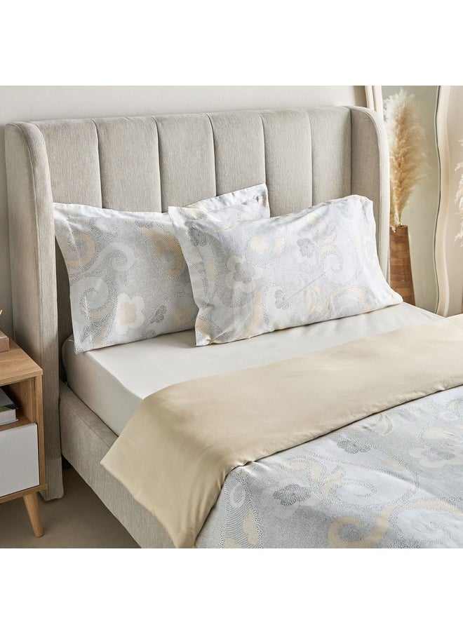 Home Box Houston Daisley 3-Piece Printed Cotton Twin Duvet and Quilt Cover Set 220 x 150 cm  - Image 3