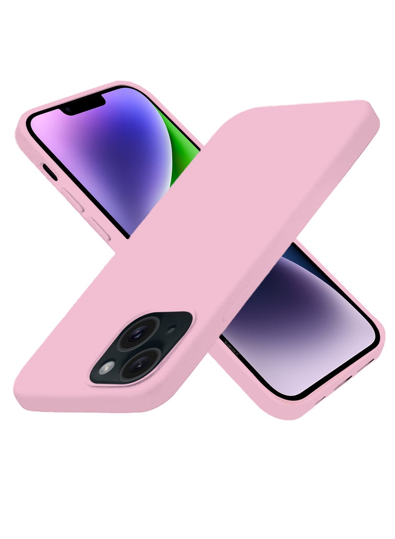 CATANES Silicone Case Cover for Apple iPhone 14 Plus, Slim Protective Cover with Microfiber Lining, Drop Protection - Baby Pink - Image 2