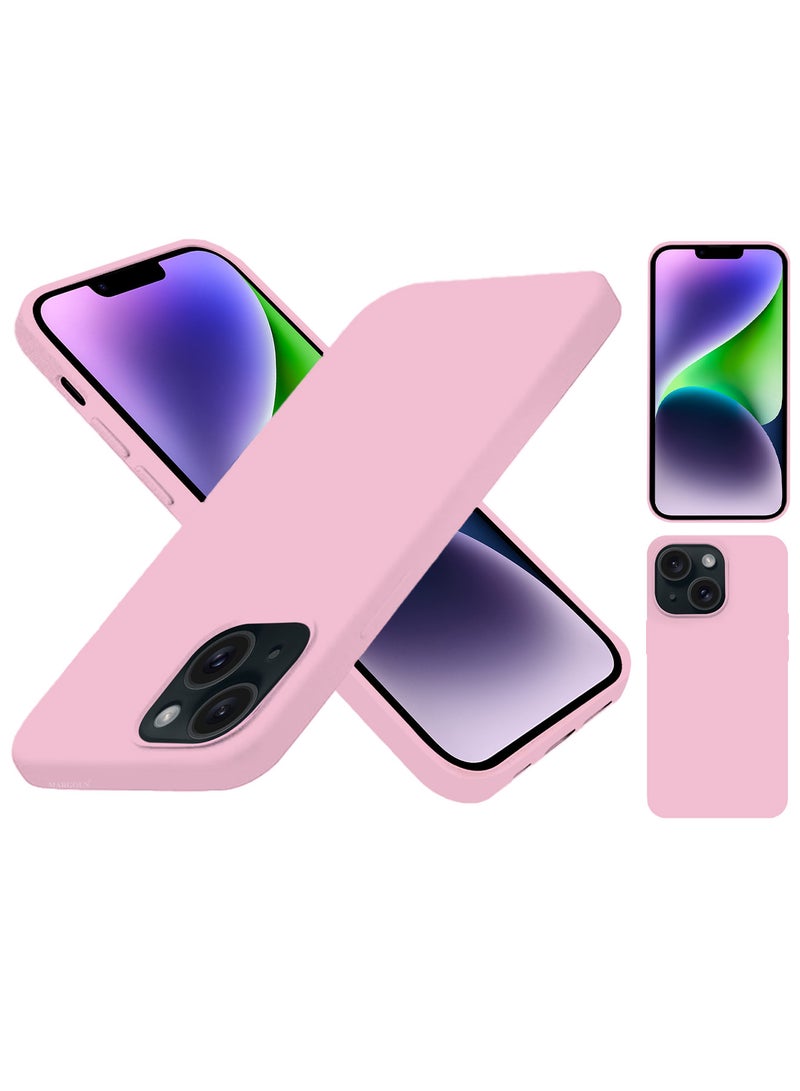 CATANES Silicone Case Cover for Apple iPhone 14 Plus, Slim Protective Cover with Microfiber Lining, Drop Protection - Baby Pink - Image 5