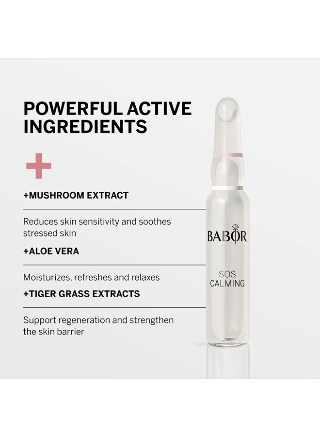 BABOR SOS Calming Ampoule Serum Concentrates, Soothing Serum to Treat Irritated Skin, Reduce Redness and Strengthen Skin Barrier, 7 Day Treatment - Image 2