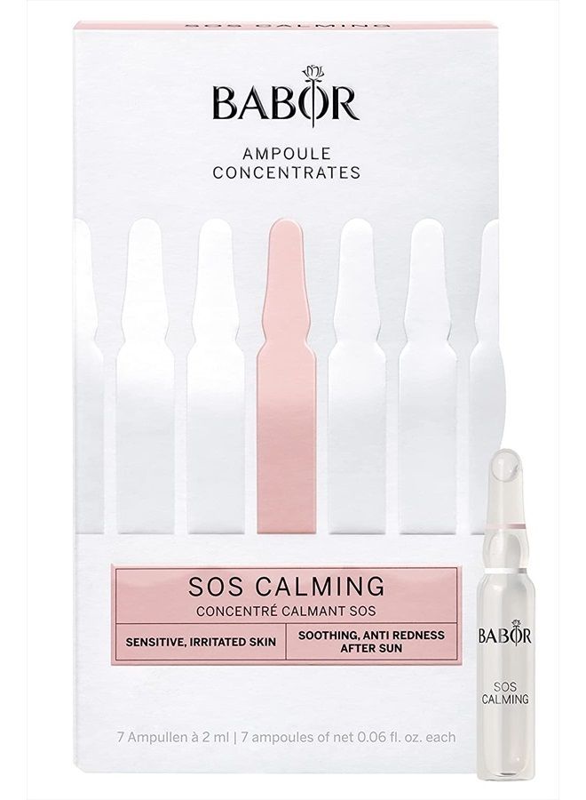 BABOR SOS Calming Ampoule Serum Concentrates, Soothing Serum to Treat Irritated Skin, Reduce Redness and Strengthen Skin Barrier, 7 Day Treatment - Image 1