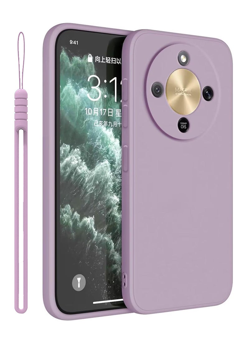 غطاء حماية سيليكون سائل رفيع لهاتف Honor X9d 5G، أرجواني