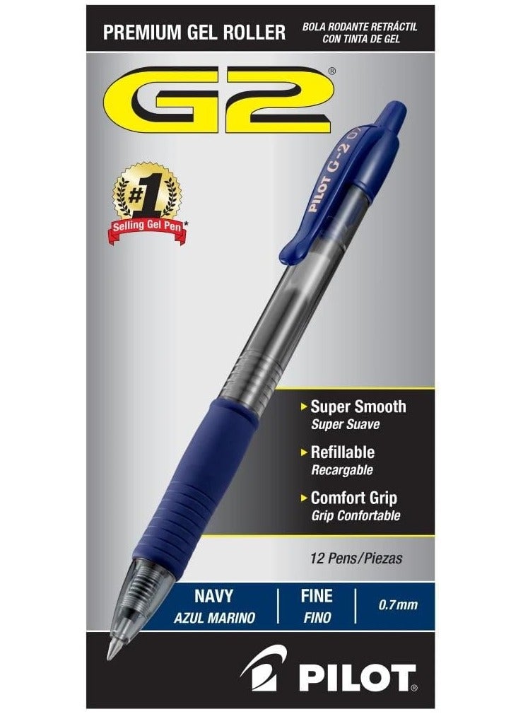 بايلوت أقلام جل بايلوت ذات الكرة الدوارة G2 حبر أزرق داكن 12 قطعة - Image 1