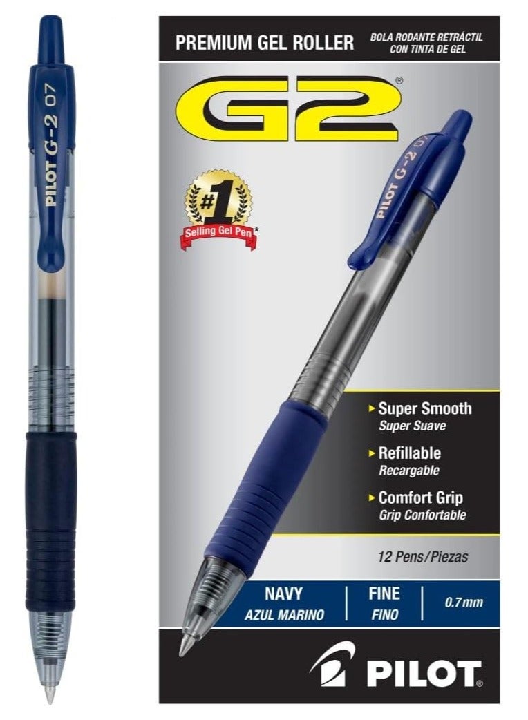 بايلوت أقلام جل بايلوت ذات الكرة الدوارة G2 حبر أزرق داكن 12 قطعة - Image 2